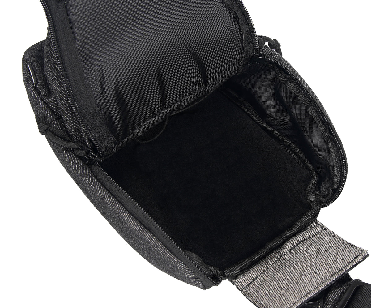 XPREX Denim Sling Bag with Removable Holster